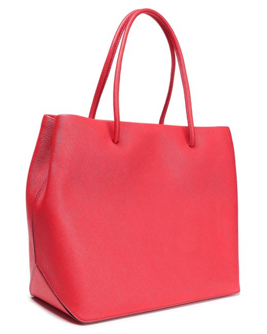 Marc Jacobs East/west Embossed Textured-leather Tote Red - Lyst