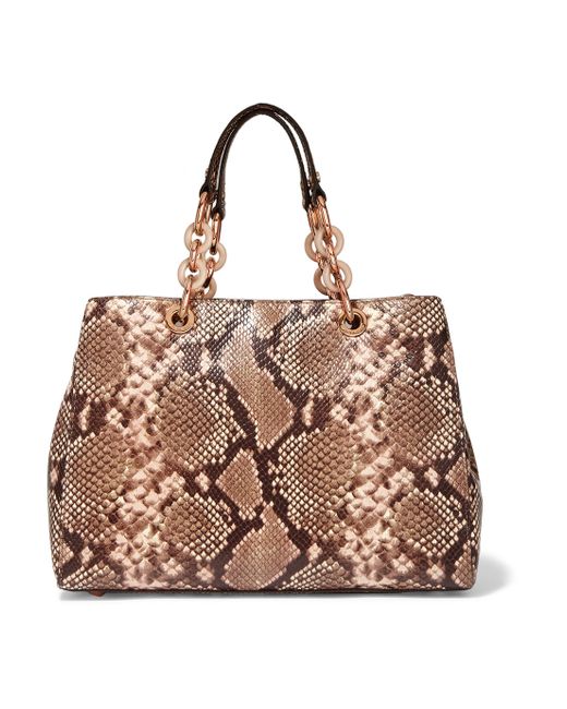 michael kors snake print tote