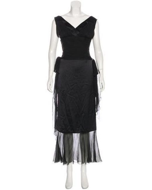Black Silk Evening Dress