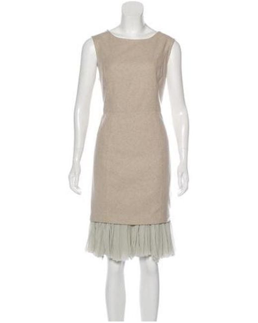 Sleeveless Knee Length Dress in Grey