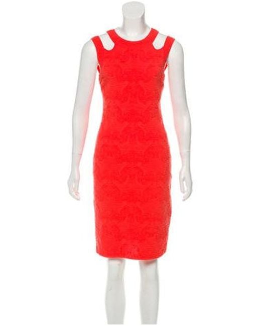 Coral Knee Length Dress