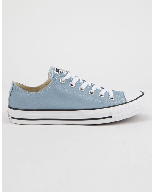 Lyst - Converse Chuck Taylor All Star Washed Denim Low Top Womens Shoes in Blue