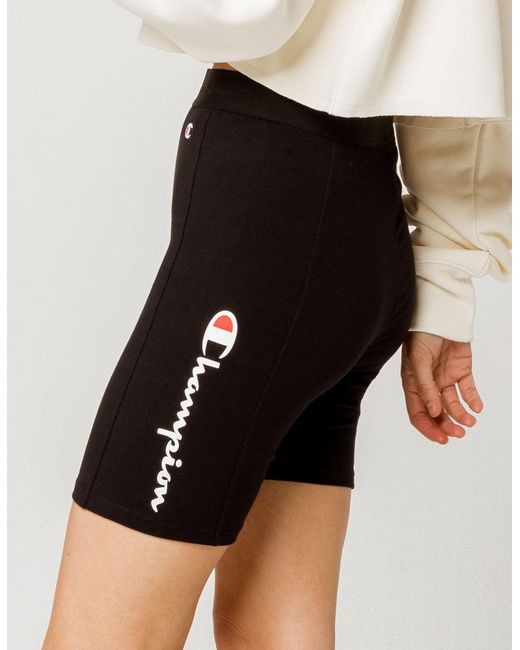 Champion Cotton Everyday Womens Biker Shorts in Black - Lyst