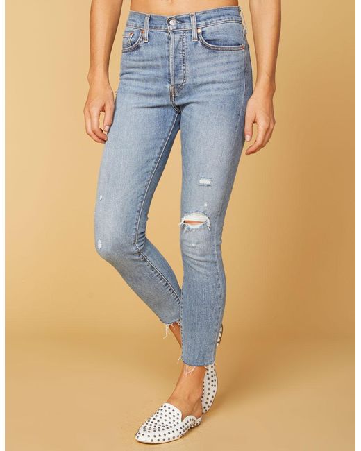 levi's ripped skinny wedgie jeans