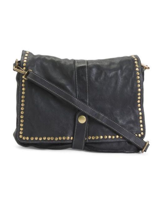 Lyst - Tj Maxx Made In Italy Leather Crossbody in Black