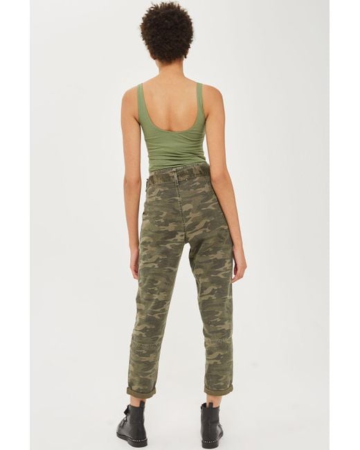 Top Camouflage Paper Bag Trousers In Green Lyst Top Green Camouflage Paper Bag Trousers Lyst