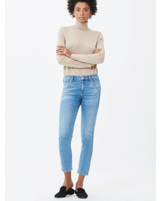 Citizens Of Humanity Myth Elsa Mid Rise Slim Crop Jeans In Blue Lyst