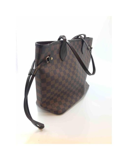 Louis Vuitton Neverfull Brown Cloth in Brown - Lyst