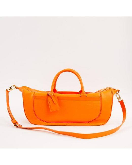 Louis Vuitton Orange Leather Handbag in Orange - Lyst