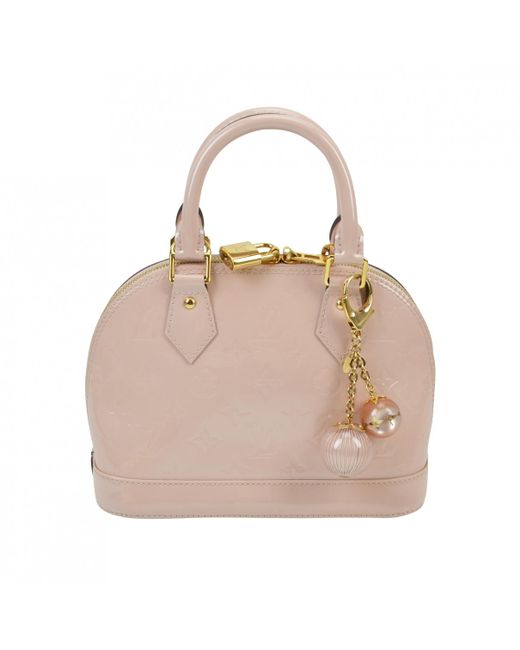 Lyst - Louis Vuitton Alma Bb Patent Leather Handbag in Pink