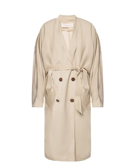 See By Chloé Double-breasted Coat in Natural - Lyst