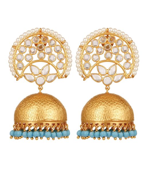Lyst Carousel Jewels Crystal Turquoise Chandelier Statement Carousel Jewels Metallic Crystal Turquoise Chandelier Statement Earrings