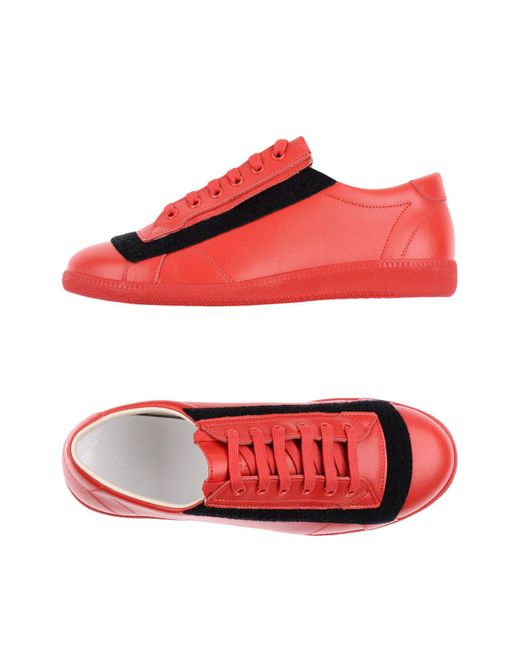 Lyst - Maison margiela Low-tops & Sneakers in Red