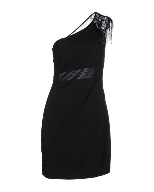 Lyst - Halston Heritage Short Dress in Black - Save 18.143459915611814%