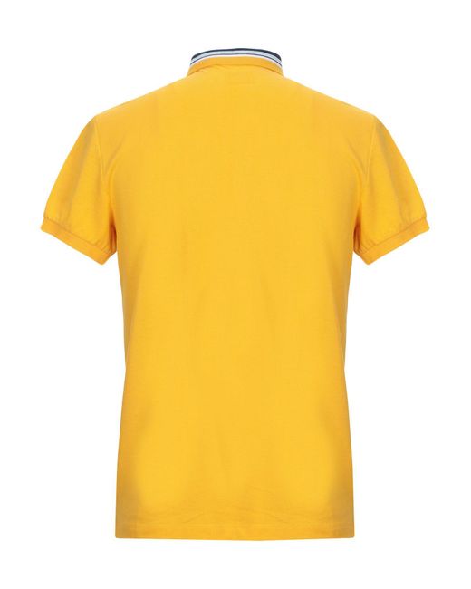 Henry Cotton's Polo Shirt in Yellow for Men - Lyst