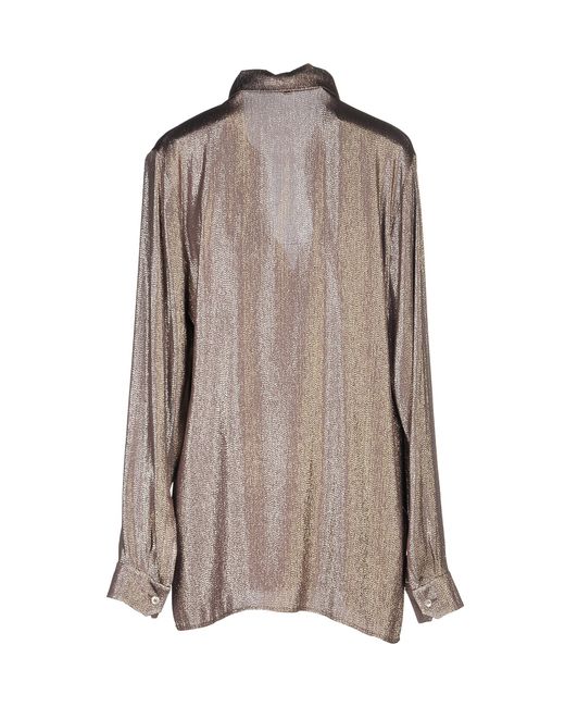 Gucci Blouse in Brown (Dark brown) | Lyst