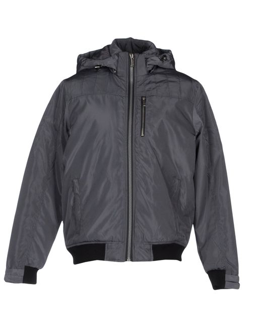 Solid Jacket in Gray for Men (Lead) | Lyst