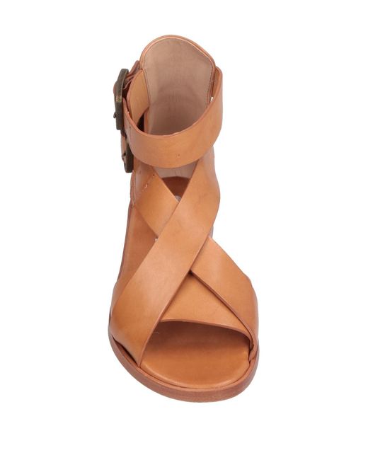 Alberto Fermani Leather Sandals in Camel (Brown) - Lyst