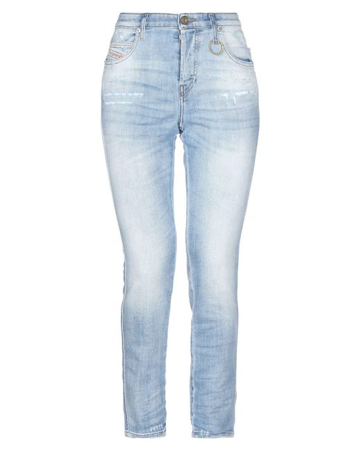 DIESEL Denim Trousers in Blue - Lyst