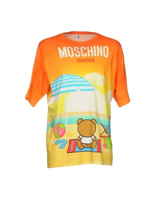 Lyst - Moschino T-shirt in Orange for Men