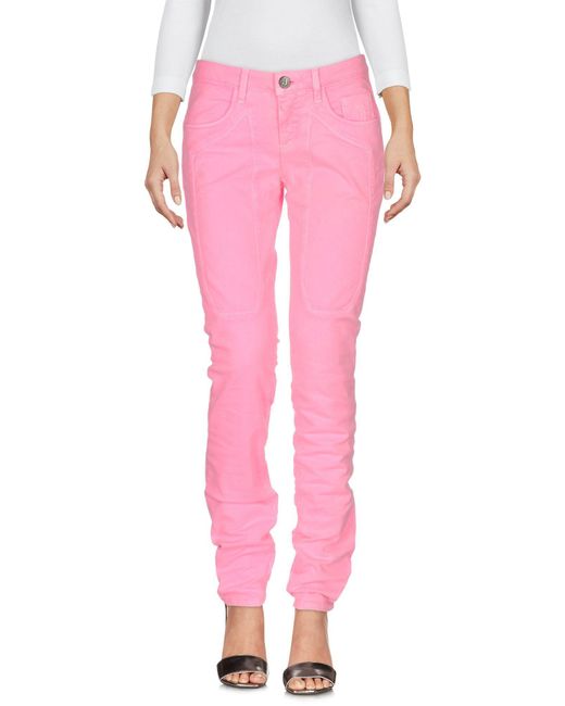 pink denim pants