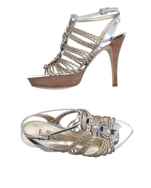 Lyst - Belle by sigerson morrison Sandals in Metallic