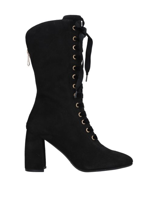 Elvio Zanon Suede Ankle Boots in Black - Lyst