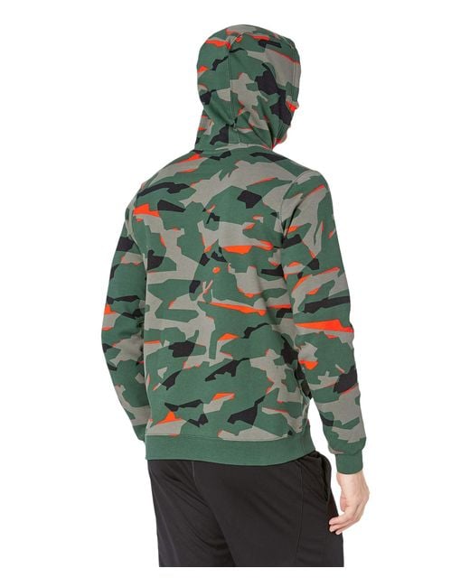 Lyst - Nike Nsw Club Camo Pullover Hoodie (fir/fir/team Orange) Men's ...