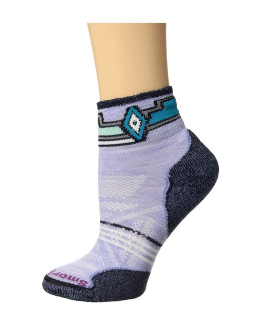 Lyst Smartwool Phd Outdoor Light Pattern Mini Purple Mist Smartwool Phd Outdoor Light Pattern Mini Purple Mist Women S Crew Cut Socks Shoes