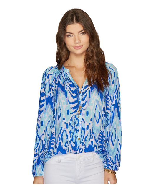 Lilly pulitzer Button Front Elsa in Blue | Lyst