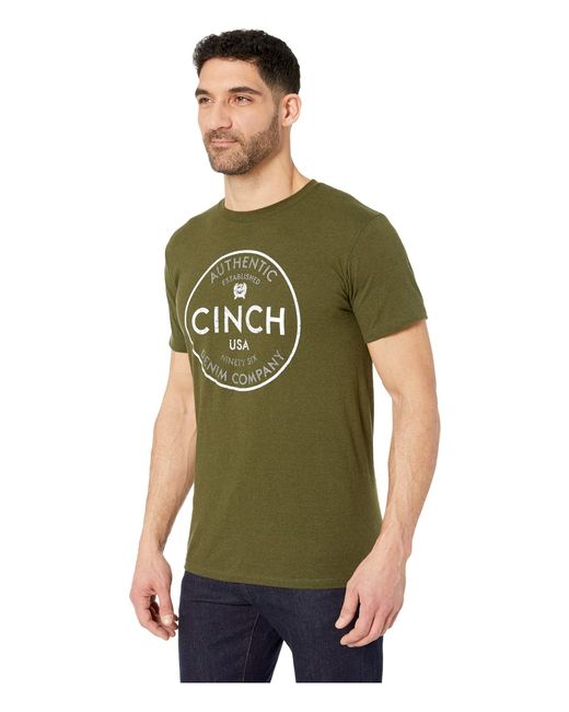 Download Lyst - Cinch Short Sleeve Tee (heather Green) Men's T ...