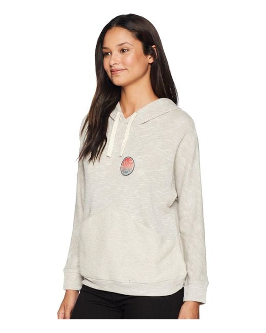 Rip Curl Cotton Low Tide Pullover Hoodie in Heather Grey (Gray) - Save ...