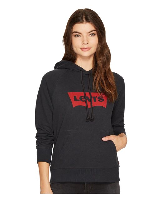 levi's batwing hoodie black