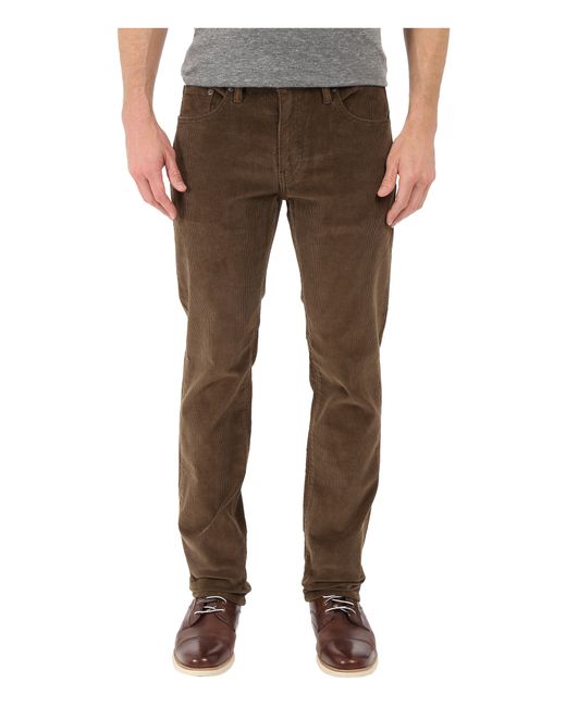 Levi's 511 Slim Fit Cougar Rinsed Corduroy Pant in Brown for Men (OPEN ...