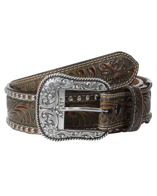 Ariat Embossed & Studded Belt in Brown for Men | Lyst