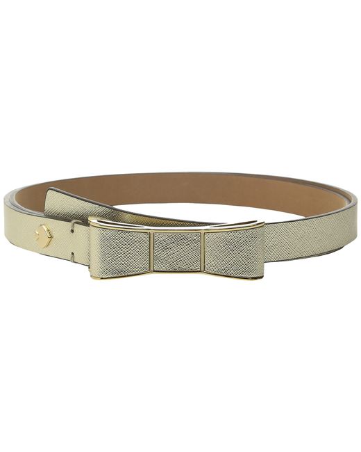 Kate spade 20mm Bow Belt in Gold | Lyst