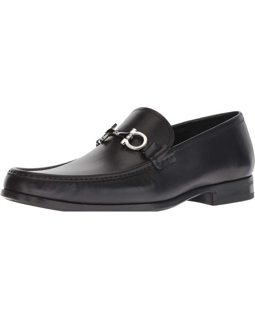 Ferragamo Leather Chris Loafer in Black for Men - Lyst