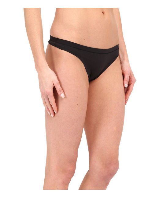 Lyst Dkny Cotton No Vpl Thong (black) Women's Underwear in Black