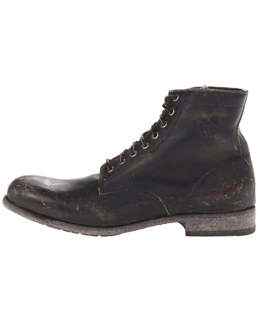 frye tyler lace up black