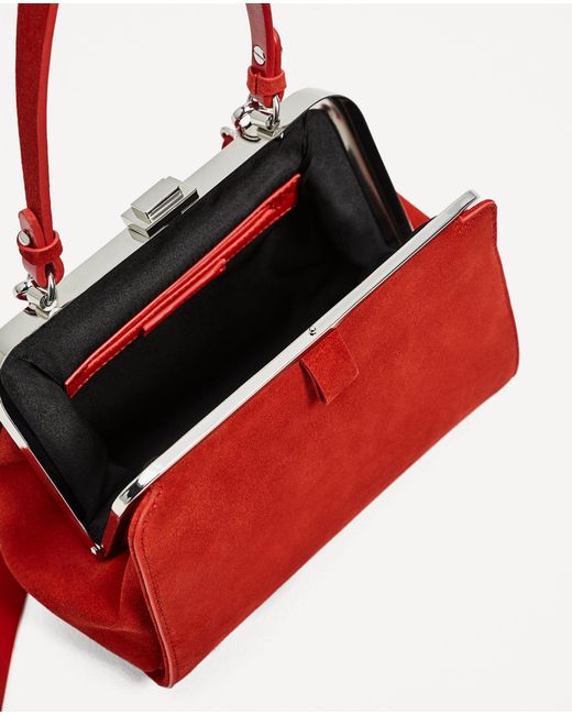 zara mini split suede city bag in lyst zara mini split suede city bag in lyst