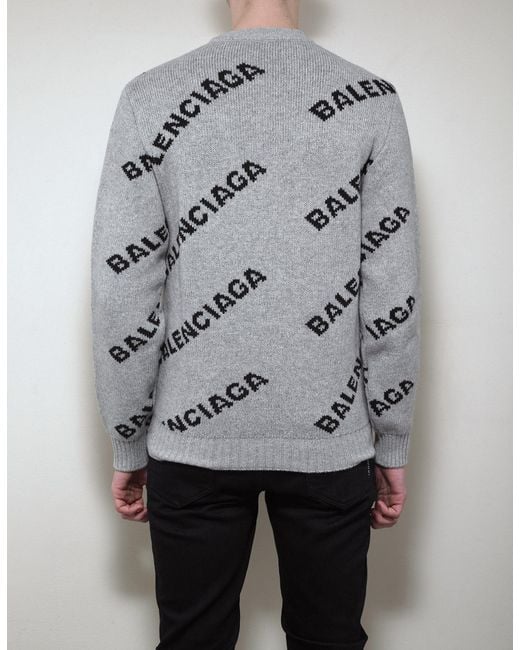 balenciaga grey logo hoodie