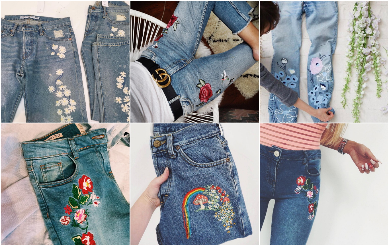 Lyst - You Cannot Live Without Embroidered Jeans This Season