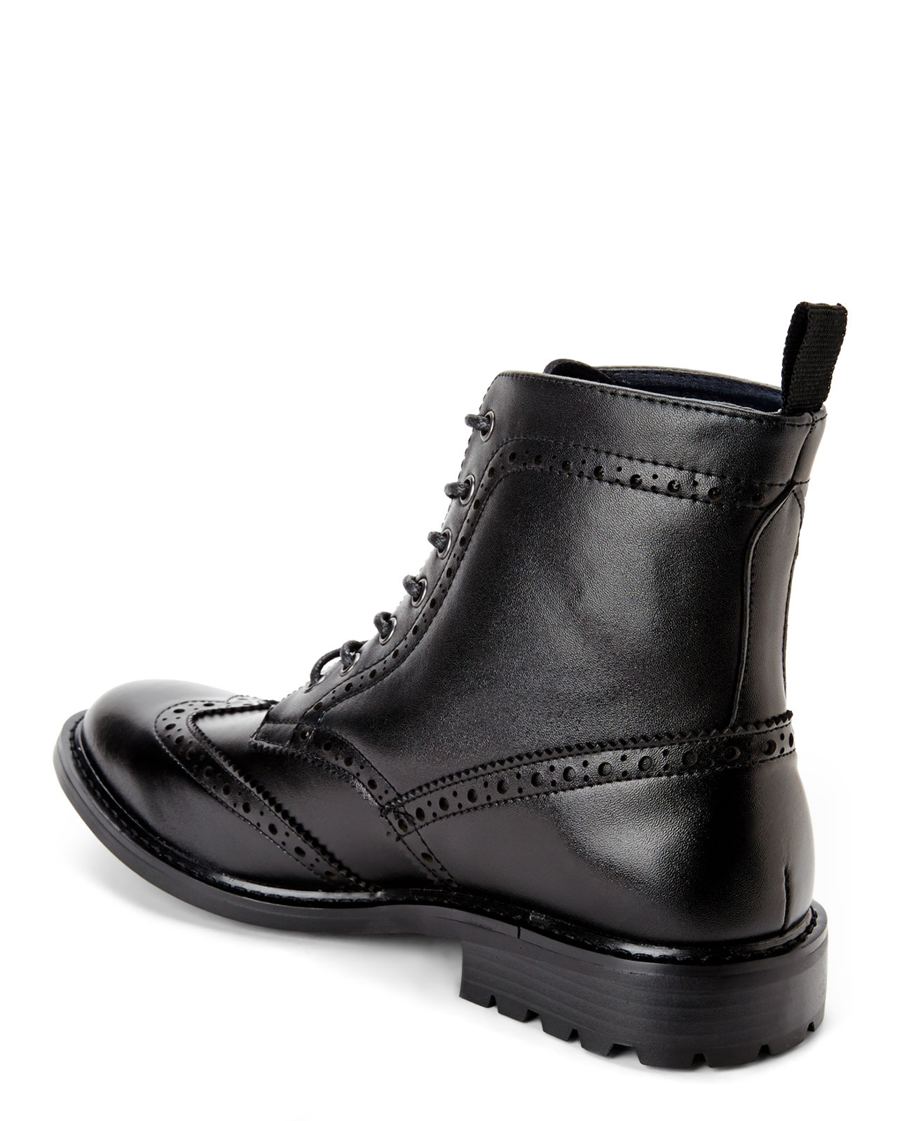 joseph abboud black wingtip lace up shoes