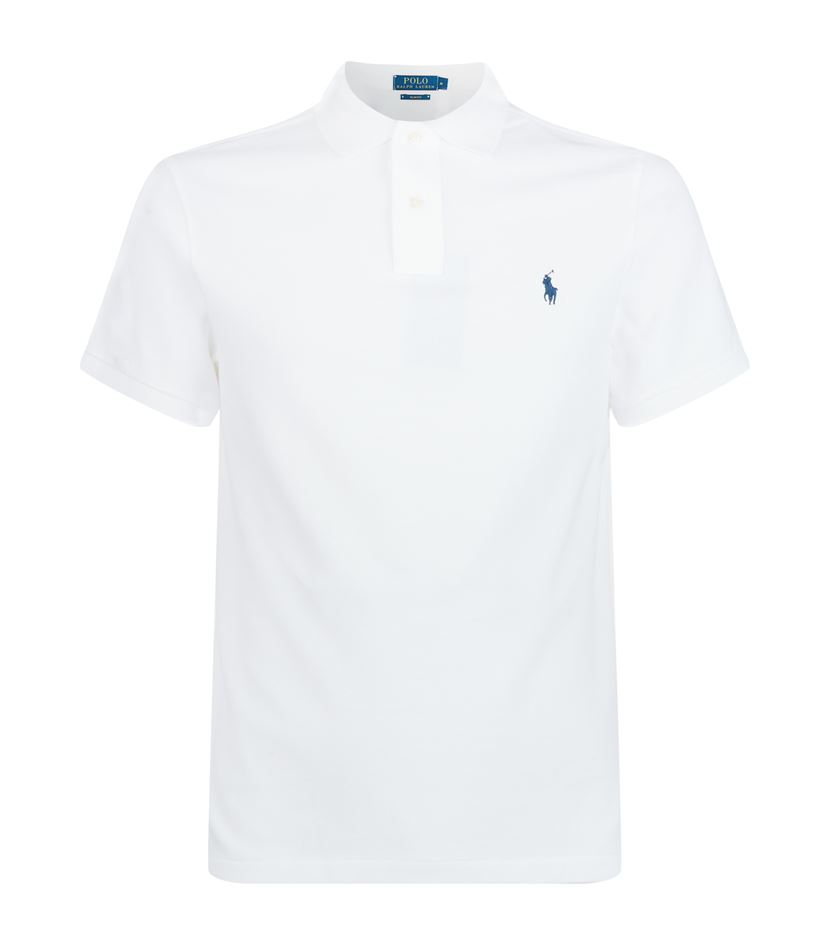 Polo ralph lauren Slim Fit Mesh Polo Shirt in White for Men | Lyst