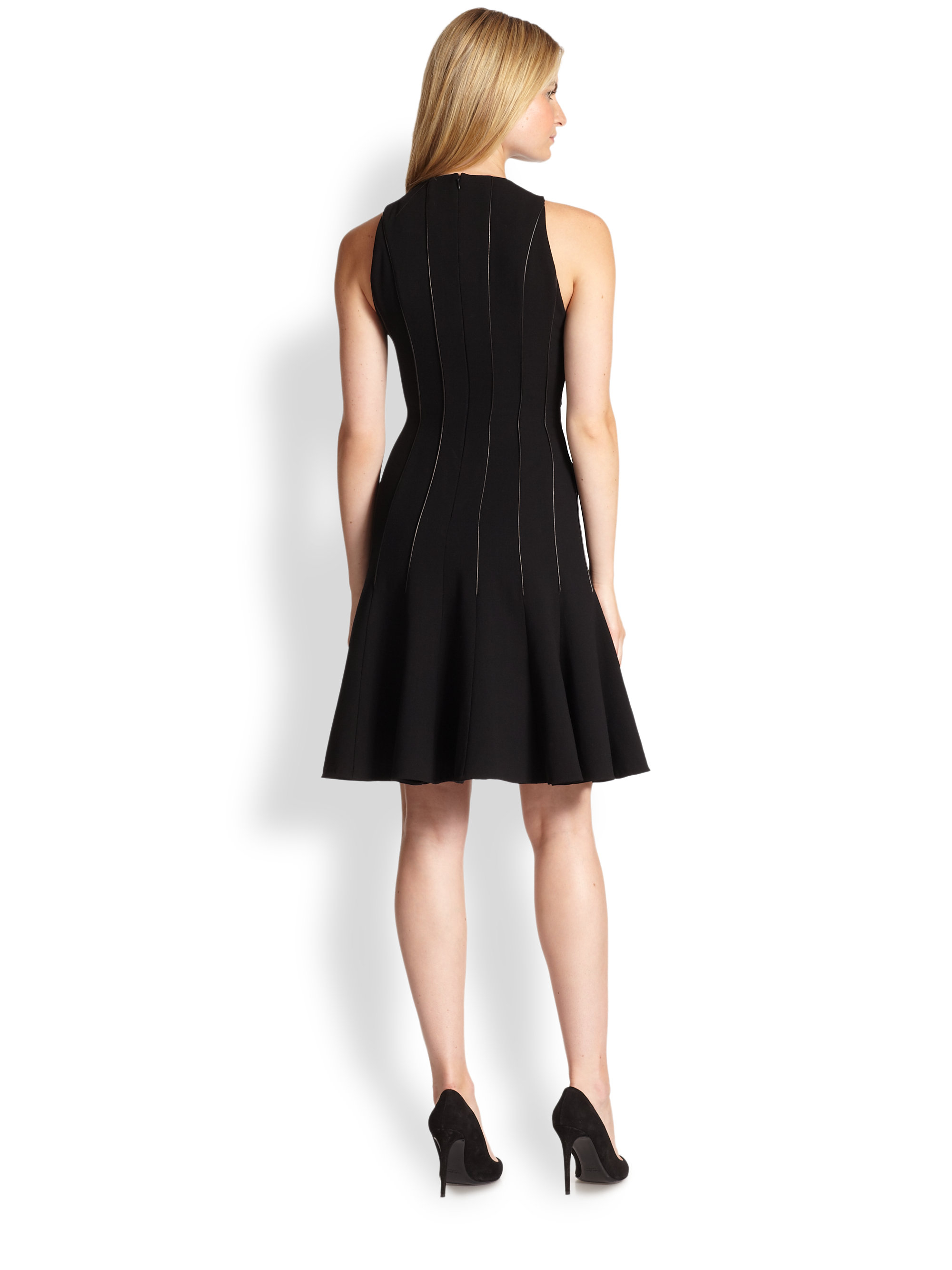 Lyst Ralph Lauren Black Label Clarissa Flared Dress in Black