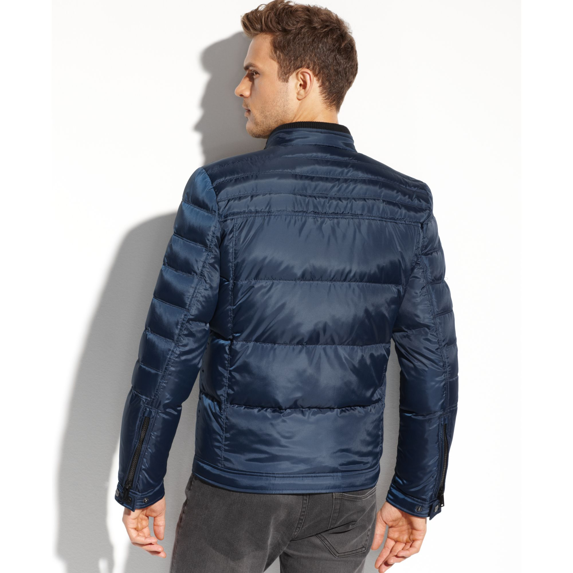 guess blue jacket