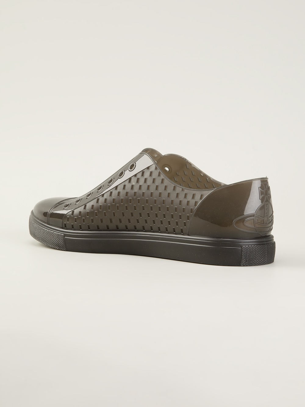 Lyst - Vivienne Westwood Perforated Laceless Sneakers in Gray for Men