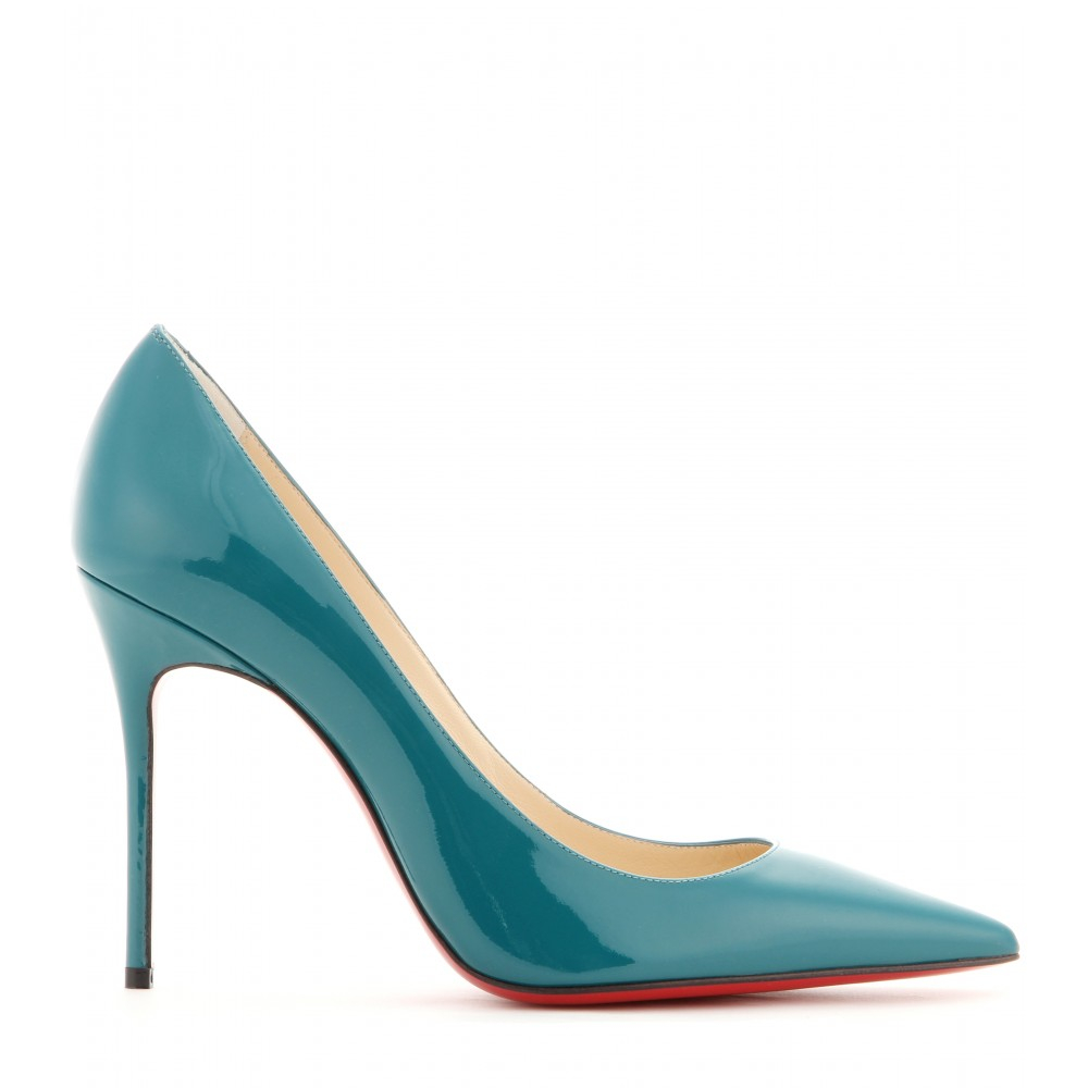 Christian louboutin Decollete 554 100 Patent-Leather Pumps in Blue ...