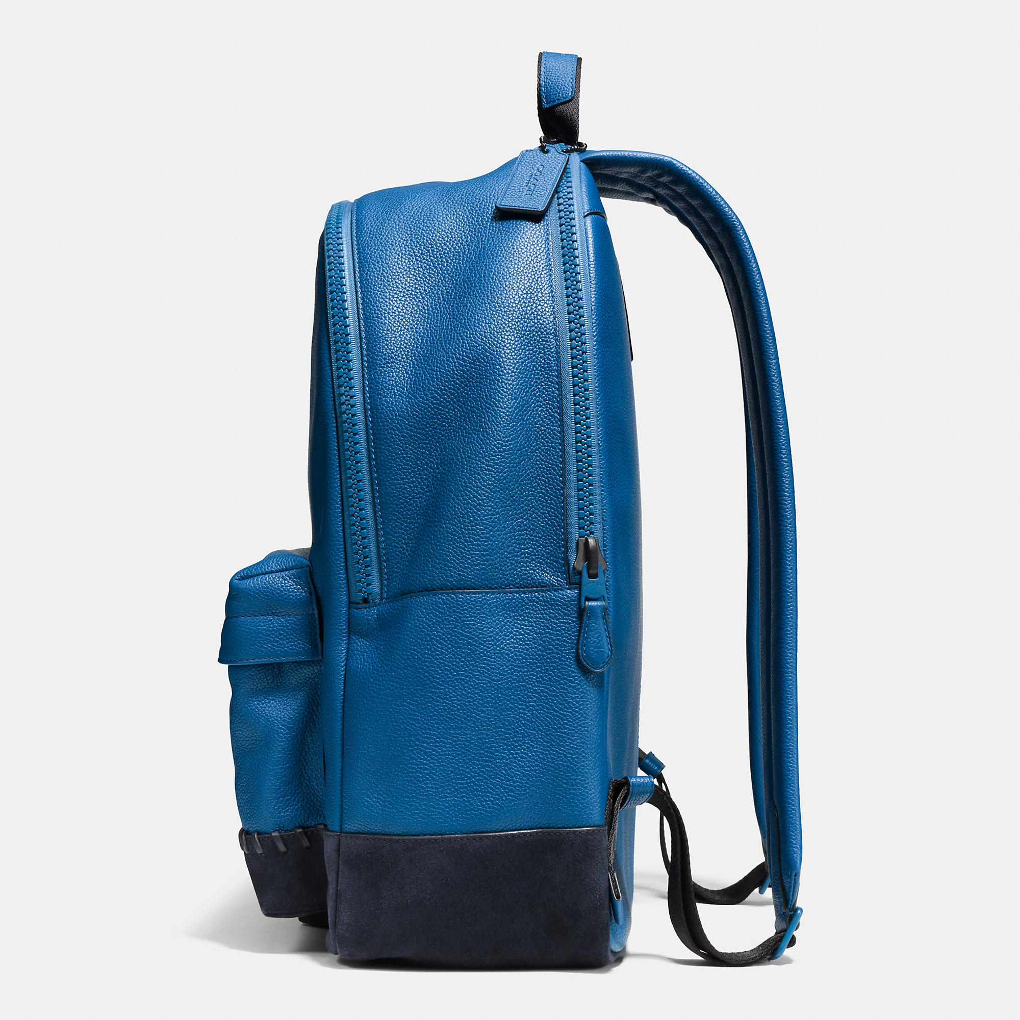 Lyst - Coach Modern Varsity Campus Backpack In Pebble Leather in Blue for Men
