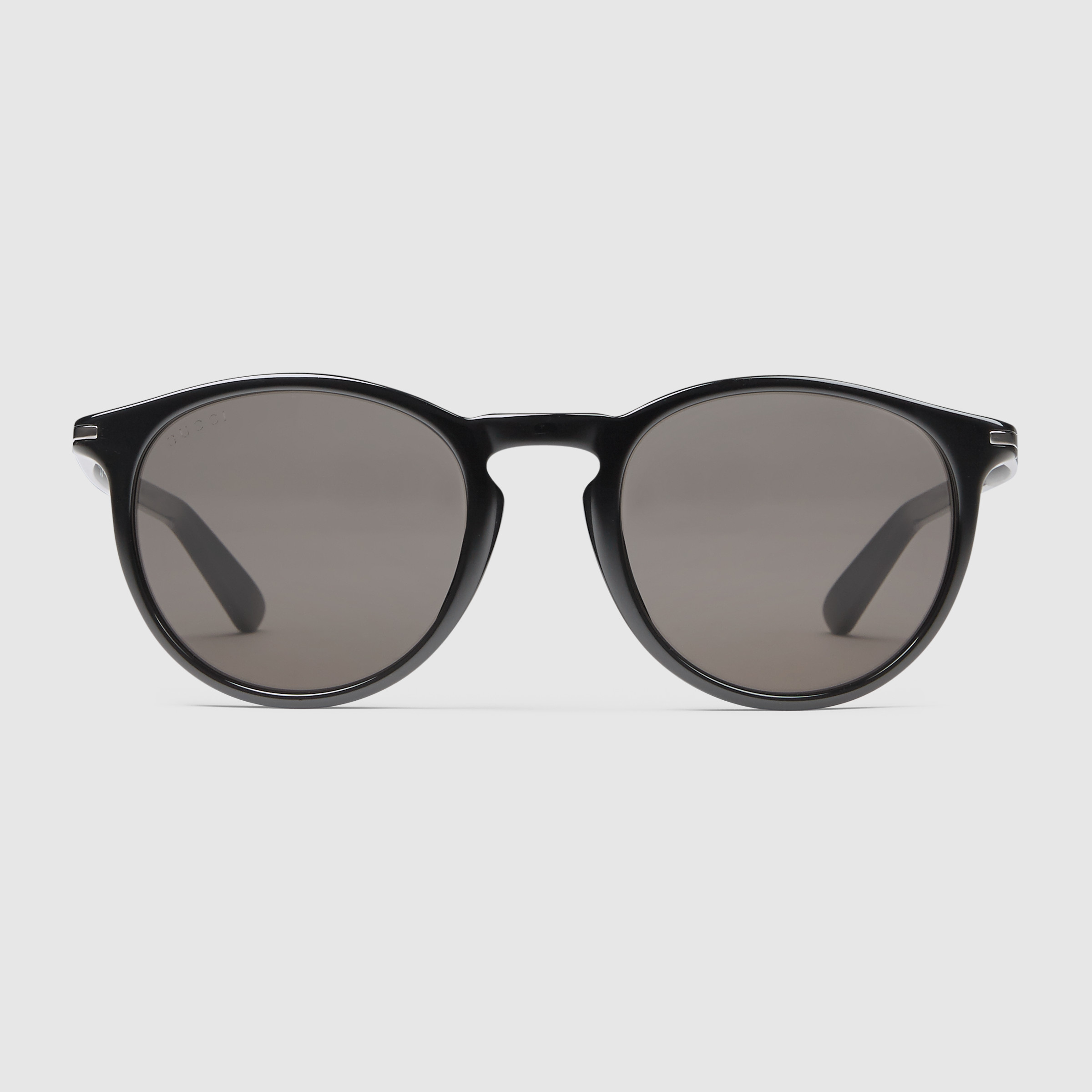 Lyst Gucci Round Frame Acetate And Metal Sunglasses In Black For Men